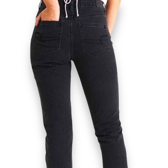 Black Rocker Denim Straight Leg Jeans NEW - Picture 2 of 4